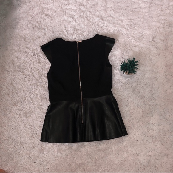 Dynamite leather peplum top - Picture 3 of 3